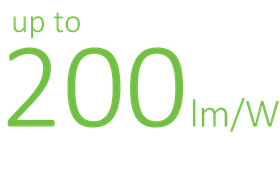 Effizienz up to 200lm/W